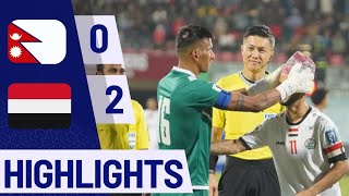 Nepal vs Yemen Full Match Highlights  FiFa World cup Qualifiers 2026 [upl. by Ennovoj589]