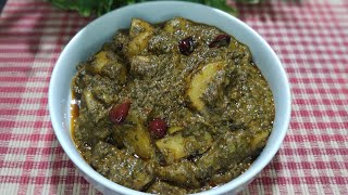 Best Aloo palak recipe made by Food With Tania 😋 [upl. by Ahsieit]