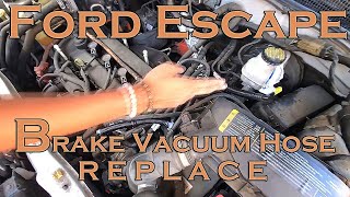 Ford Escape Brake Vacuum Hose Replacement How To [upl. by Sedgewake]