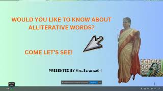 Alliterative words  UNIT3 THE JOURNEYANOTHER WOMAN GRAMMAR BY SAraswathi [upl. by Yerga246]