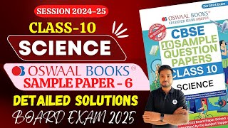 Oswaal Sample Paper 6 Class 10 Science Session 202324 Detailed Solution Oswaal Science Sample Paper [upl. by Mcnelly945]