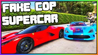 GTA 5 Roleplay  FAKE SUPERCAR COP  RedlineRP [upl. by Danielle]