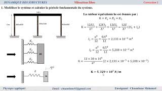 Dynamique des structures Exercice 1 [upl. by Brazee]