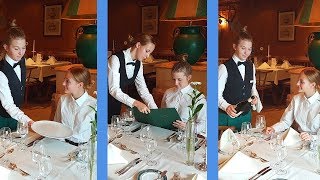 Waiter training Steps of Service Live recording of waiting tables Restaurant training video [upl. by Ynaitirb]