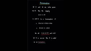 Concept of Homomorphisms in Vector Space vectorspacehomomorphism [upl. by Ahtel757]