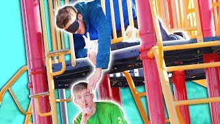 Blind quotHide and Seekquot on a 3 Story Playground [upl. by Inoek]