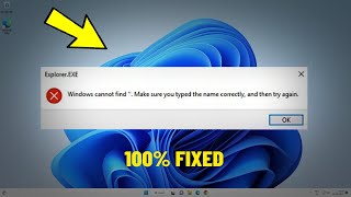 Windows cannot find Make sure you typed the name correctly and then try again  How To Fix Error ⚠️ [upl. by Sperry624]