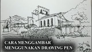 cara gambar perspektif 2 titik hilang dengan drawingpen [upl. by Aidualk937]