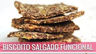 BISCOITO SALGADO FUNCIONAL SEM GLÚTEN SEM LACTOSE SEM OVO [upl. by Kcerred]