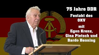 75 Jahre DDR  Eine Festveranstaltung des OKV [upl. by Wanfried]