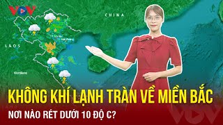 Dự báo thời tiết sáng ngày 111 Không khí lạnh tràn về miền Bắc nơi nào rét dưới 10 độ C [upl. by Maggi]