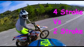 2 Stroke Vs 4 Stroke  Enduro  Mountains of Athens Part 3  Yamaha YZ 250 2 Stroke  Raw Exhaust [upl. by Sonitnatsnok]