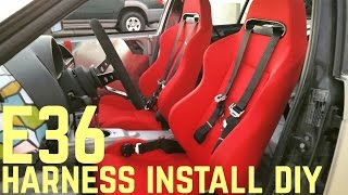 Racing Harness Install DIY E36 [upl. by Magner942]