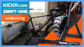 Wahoo kickr core with Zwift hub one  unboxing [upl. by Eppillihp]