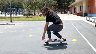 Surfskate Backside Bottom Turn Practice  SmoothStar Filipe Toledo 77 [upl. by Galligan711]