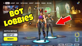 How to Play Bot Lobbies in Chapter 5 Season 4 of Fortnite Free Wins [upl. by Parrnell230]