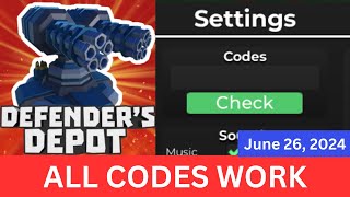 All CODES WORK Defenders Depot Classic Tower Defense ROBLOX June 26 2024 [upl. by Matthews]