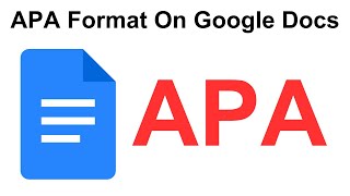 How To Do APA Format On Google Docs [upl. by Rehm543]