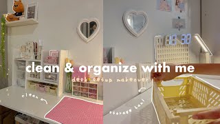 clean amp organize my desk with me  desk setup makeover aesthetic  shopee haul [upl. by Freda]