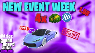 NEW EVENT WEEK IN GTA 5 ONLINE FREE CAR4x MONEYRPDISCOUNTStricz [upl. by Berg]