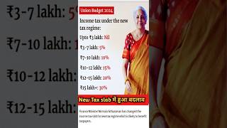 Budget 2024 budget2024 taxslab [upl. by Kinch]