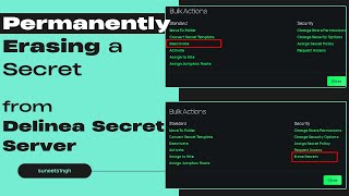 Permanently Erase Secret in Delinea Secret Server  Configuring Secret Erase amp Erasing a Secret [upl. by Alcina]