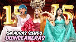 24 HORAS VESTIDOS DE QUINCEAÑERAS👗😵‍💫🤪 FAMILIA RECOCHA [upl. by Nedloh]