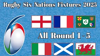 🔴quotRugbyquot Six Nations Fixtures 2025 Rugbysixnations RBS [upl. by Bertold]