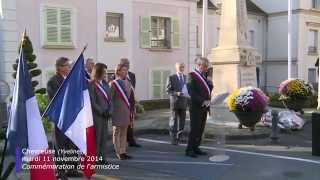 Commémoration de larmistice de 1918 mardi 11 novembre 2014 à Chevreuse Yvelines [upl. by Noraa]