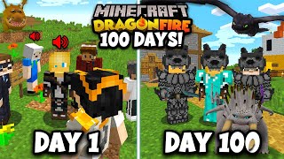 I Spent 100 Days in DRAGON FIRE Minecraft with FRIENDS This is what happened [upl. by Dietz]