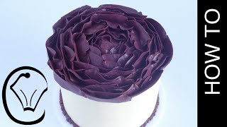 Giant Burgundy Buttercream Flower Rose Cake by Cupcake Savvys Kitchen [upl. by Neelahtak]