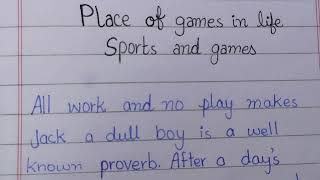 Why sports are important  place of games in life Importance of sports and game Essay writing [upl. by Ree311]