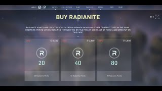 How to use your RADIANITE points in Valorant  tutorial [upl. by Livvyy]