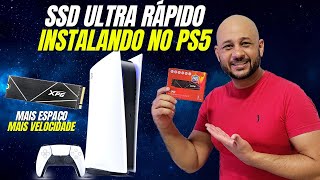 SSD ULTRA RÁPIDO no seu Playstation 5  INSTALANDO o XPG GAMMING S70 BLADE 7400MBs  6800MBs [upl. by Audrit]