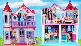 Barbie Doll NEW Dream House Decorating Pink Bathroom Kitchen and Bedroom [upl. by Linzer834]