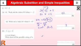 Substitution and Inequalities GCSE Maths Higher amp Foundation revision Exam paper practice amp help [upl. by Eninahpets113]