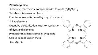 PHTHALOCYANINE DYES [upl. by Yziar]