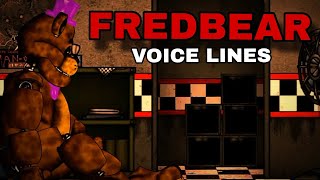 DC2FNAF FREDBEAR Voice Lines Animation [upl. by Yrreg]