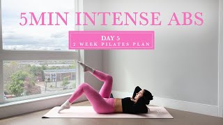 5MIN Total Ab amp Deep Core Pilates  DAY 5  2 Week Pilates Challenge  madeleineabeid [upl. by Somisareg]