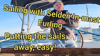 Sailing with Selden Inmast Furling  putting the sails away [upl. by Nealah625]