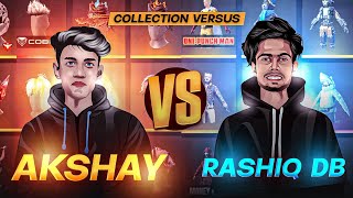 Rashiq DB Vs Akshay Akz Rarest Collection Versus 😍 Free Fire Best Collection In Kerala  Freefire [upl. by Tini]