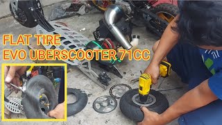 Evo uberscoot powerboard flat tire [upl. by Knarf]