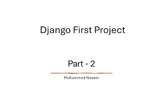 Django Project 2  How to create project with python with Django [upl. by Nodnol]