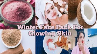 Winter Face Pack For Glowing Skin  Rose Face Mask For Skin Whitening  Skincare [upl. by Seana610]