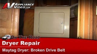 Maytag Dryer Repair  Does Not Produce Heat  Drive Belt [upl. by Clyve955]