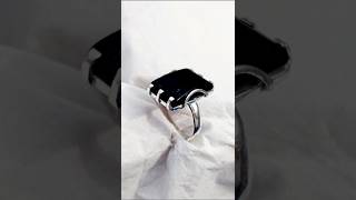 Make a black stone silver Ring for women [upl. by Mccollum]