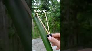 Bamboo Creation With Slingshot Gun 🔫Bamboo diy slingshot [upl. by Aved]