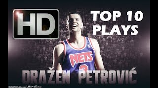 HD Drazen Petrovic  TOP 10 PLAYS Ⓒ 2017 [upl. by Auhsoj]