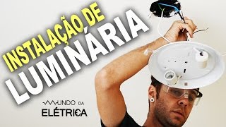 Como instalar Luminária de Teto com duas lâmpadas [upl. by Sileas]