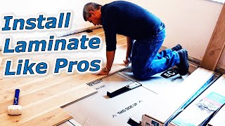 How To Install Laminate Flooring For Beginners DIY [upl. by Eustatius101]